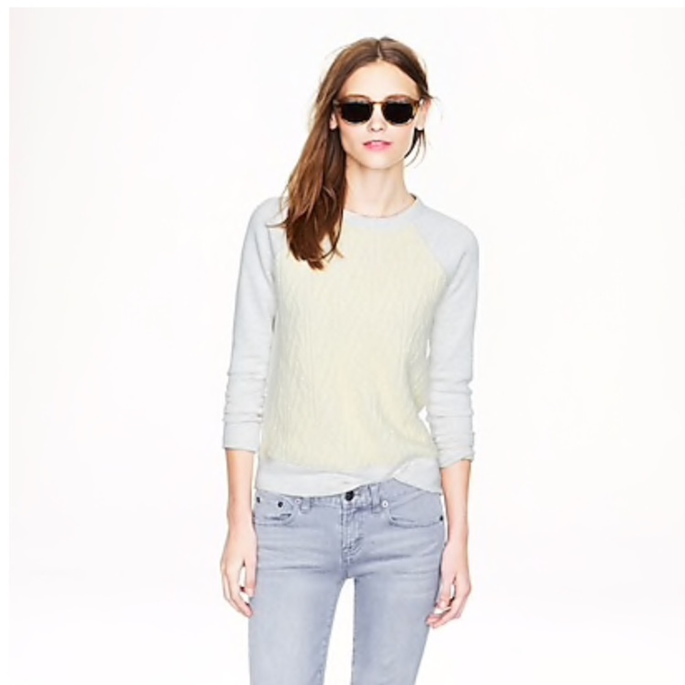 J. crew cabled sweatshirt